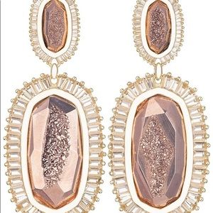 Kendra Scott Kaki Earrings in Rose Gold Drusy